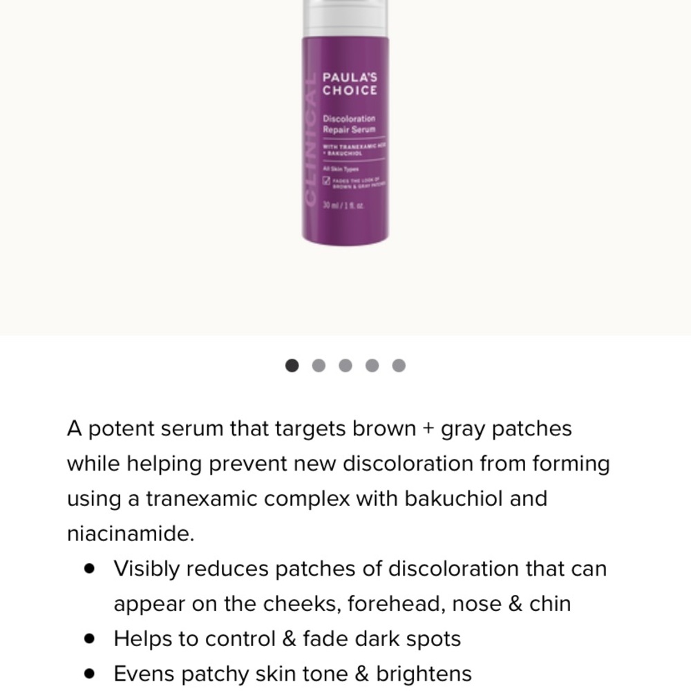 Discoloration repair serum - Paulas choice